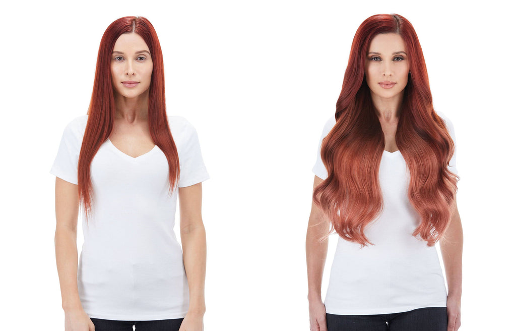 240g 24x22 Vibrant Red Hair Extensions B307301