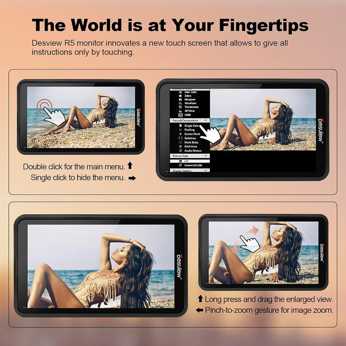 5.5 inch Touch Screen Camera Monitor Z989