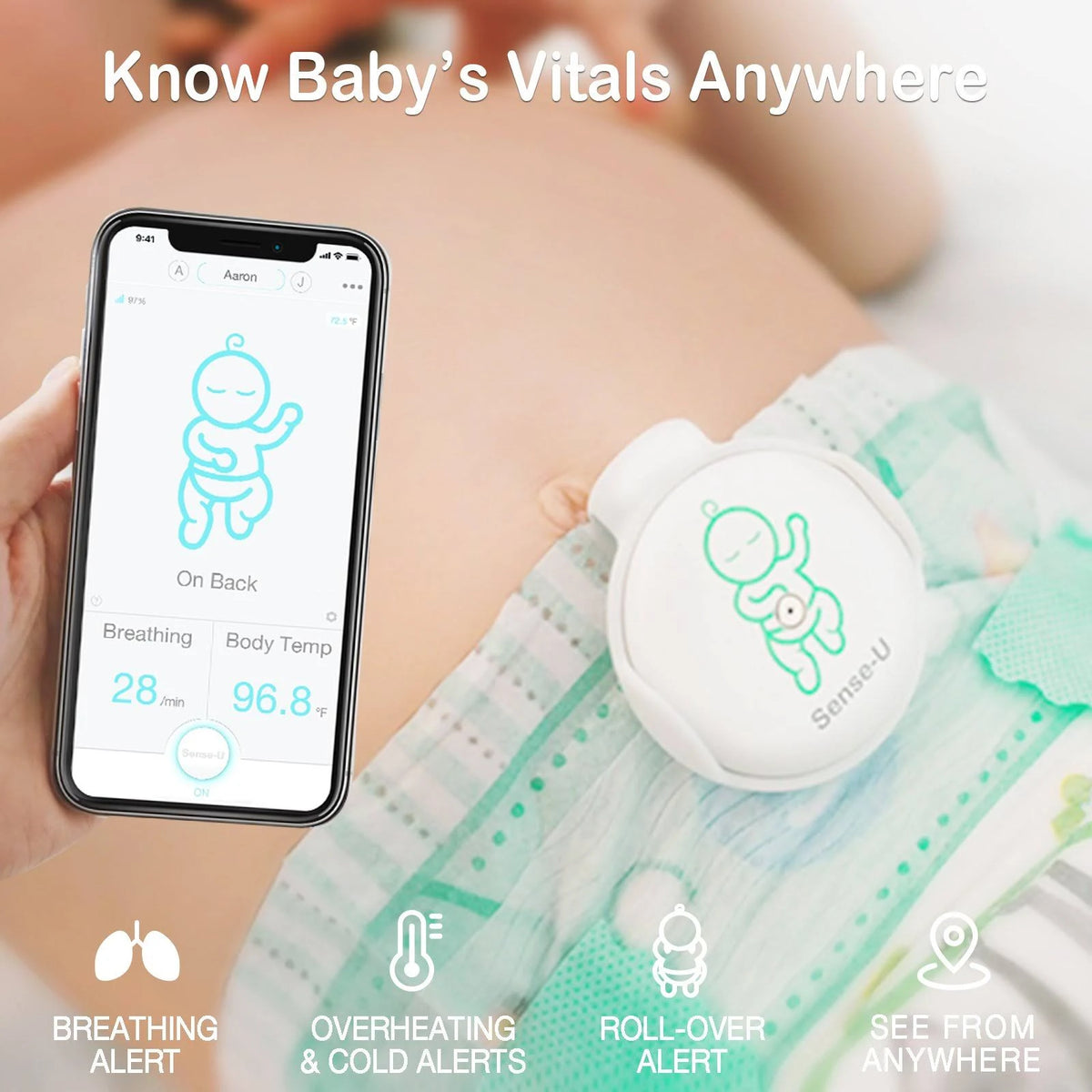 Video Breathing Baby Monitor with 1080p HD Camera Y849