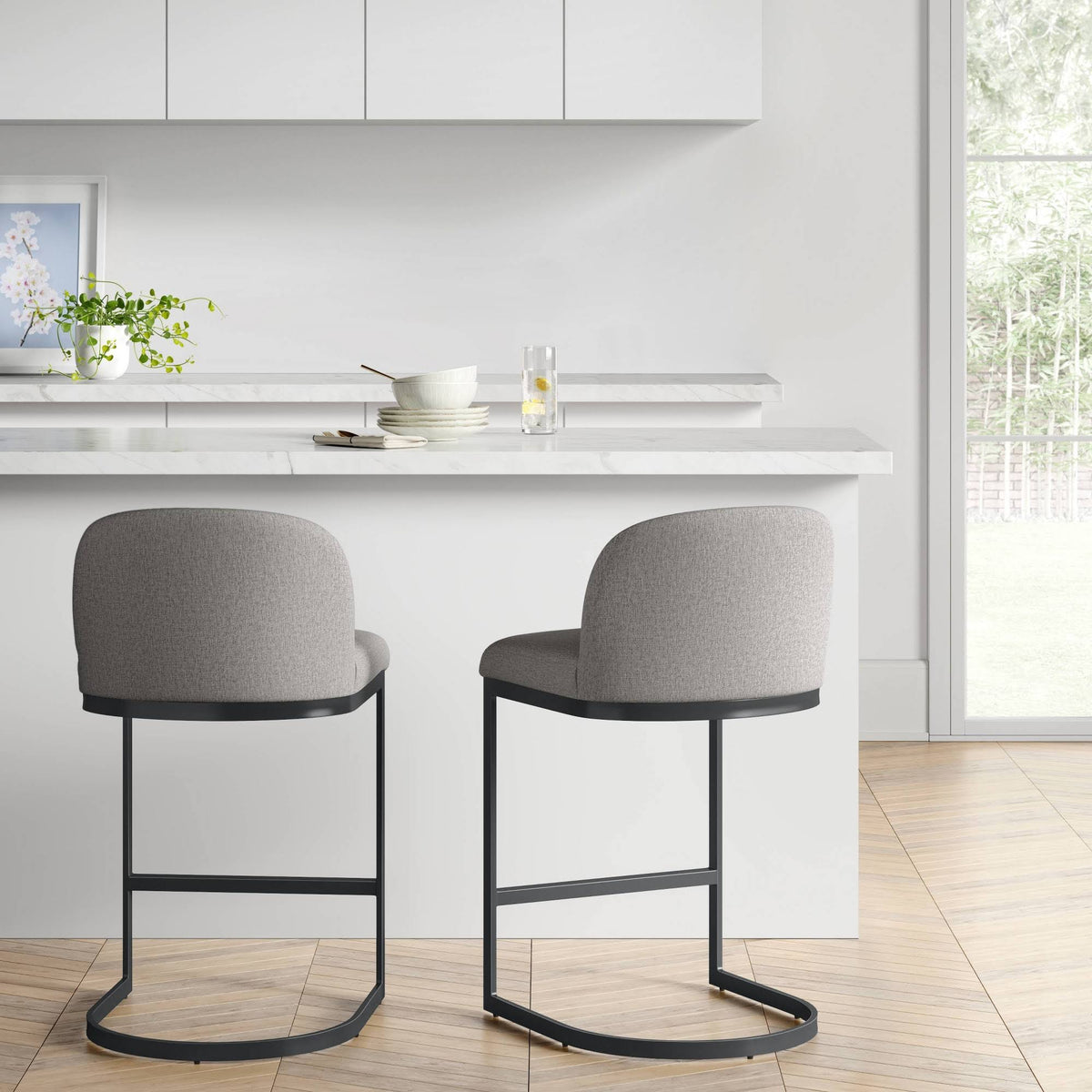 2pk Upholstered Counter Height Barstool I5814
