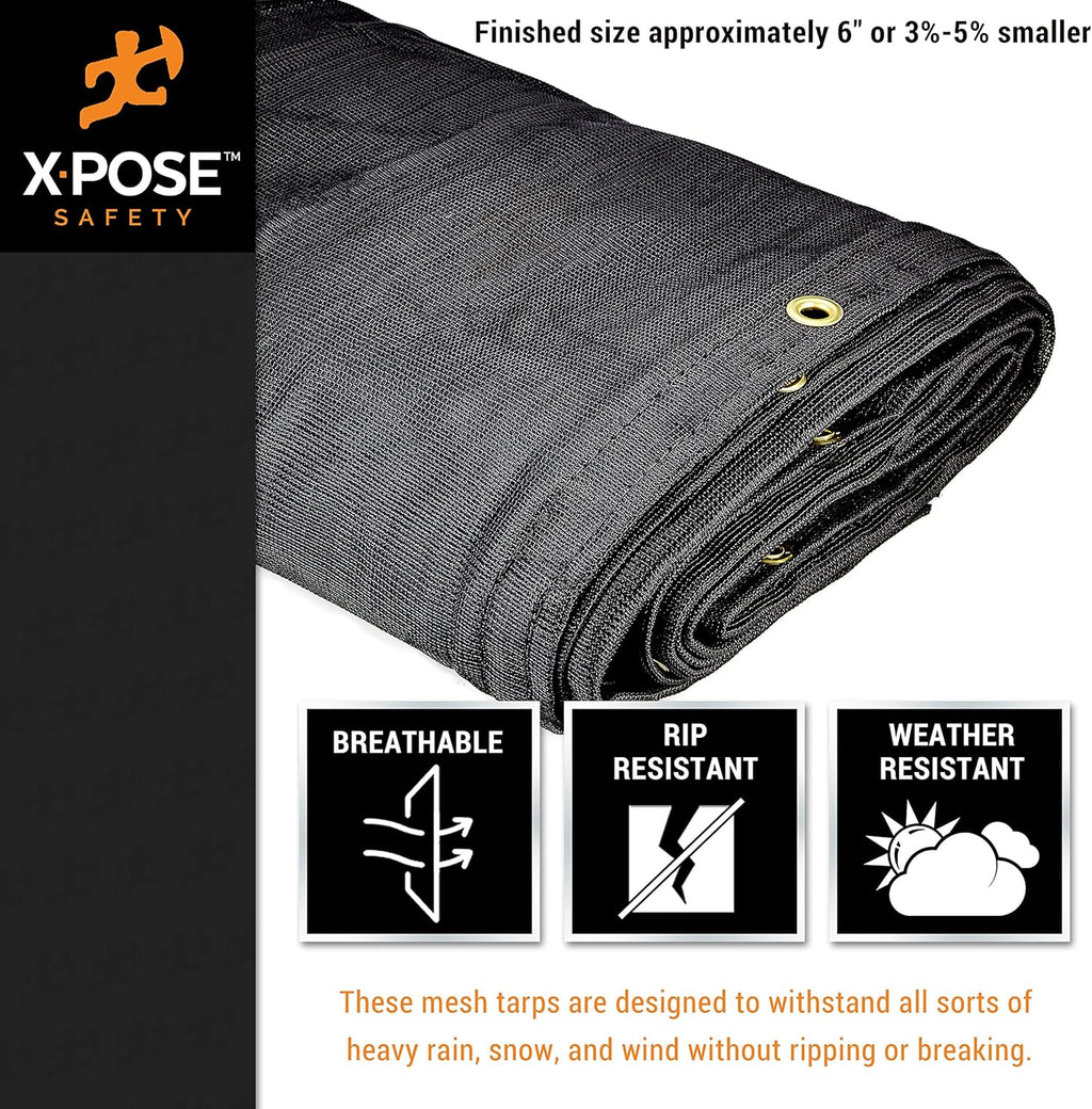 Heavy Duty Black Mesh Tarp 12' x 45' X54063