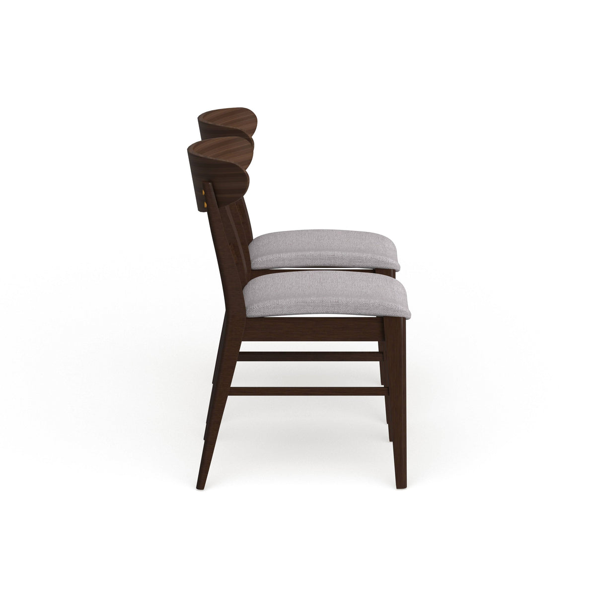Light Beige Fabric Dining Chair Set of 2 X8553