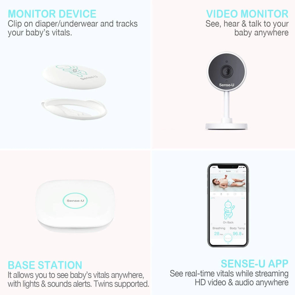 Video Breathing Baby Monitor with 1080p HD Camera Y849