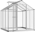 6' x 6' Walk-in Polycarbonate Greenhouse with Roof Vent L383