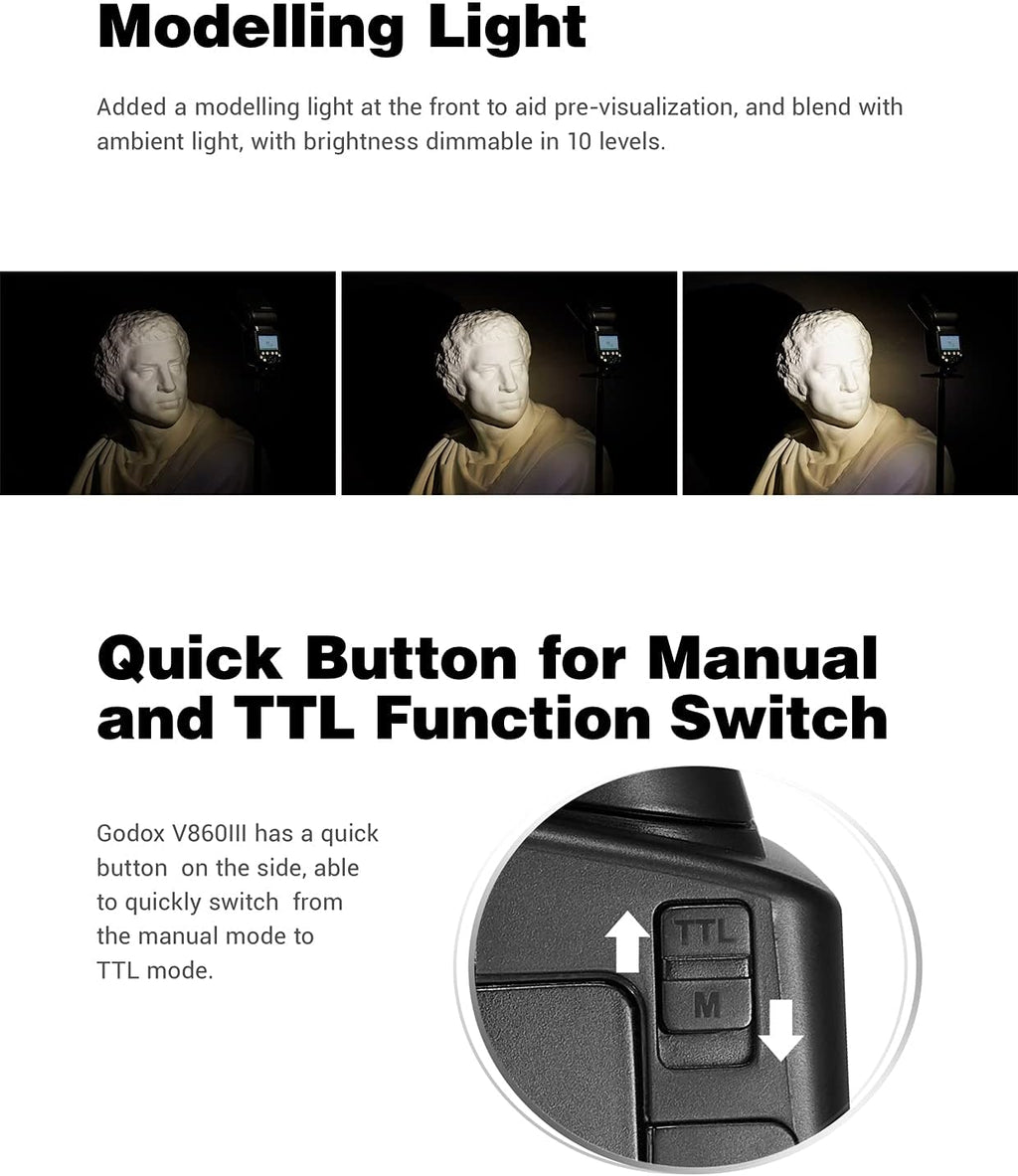 Camera Flash with Adjustable Modeling Light U2227