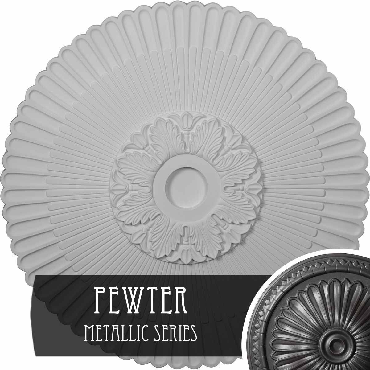 Hand-Painted Pewter Ceiling Medallion B4847