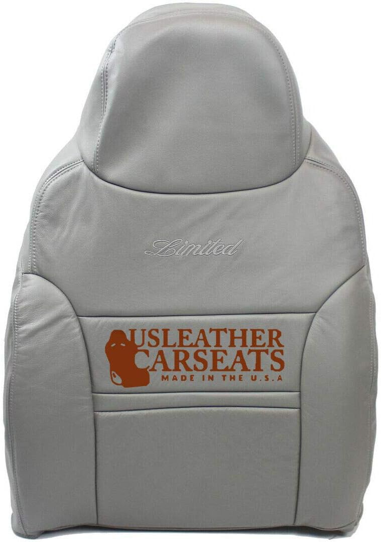 Compatible with 2001 Ford Excursion Driver Side Lean Back Replacement Leather Seat Cover Gray K5556