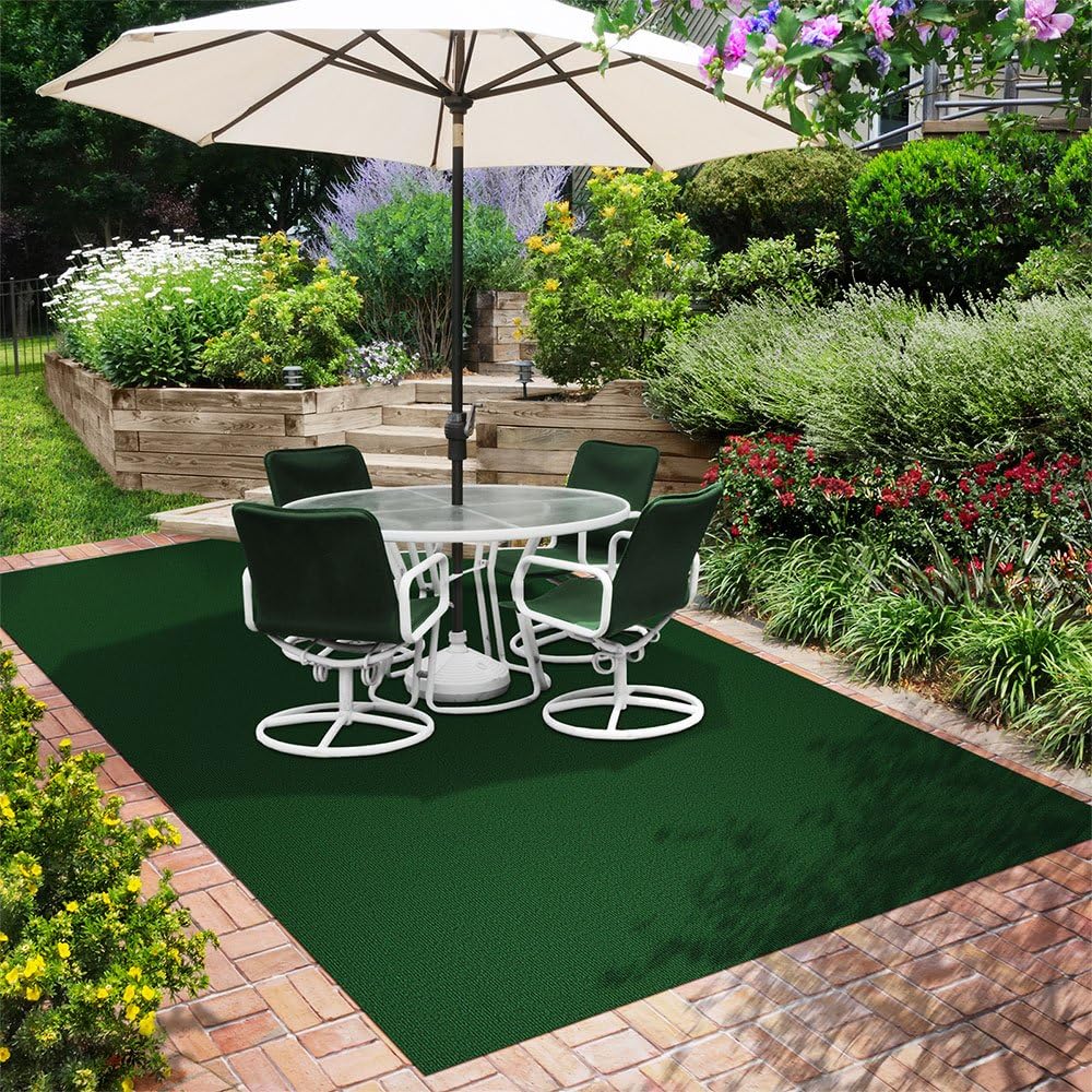 Green Indoor Outdoor Carpet with Rubber Marine Backing H88938