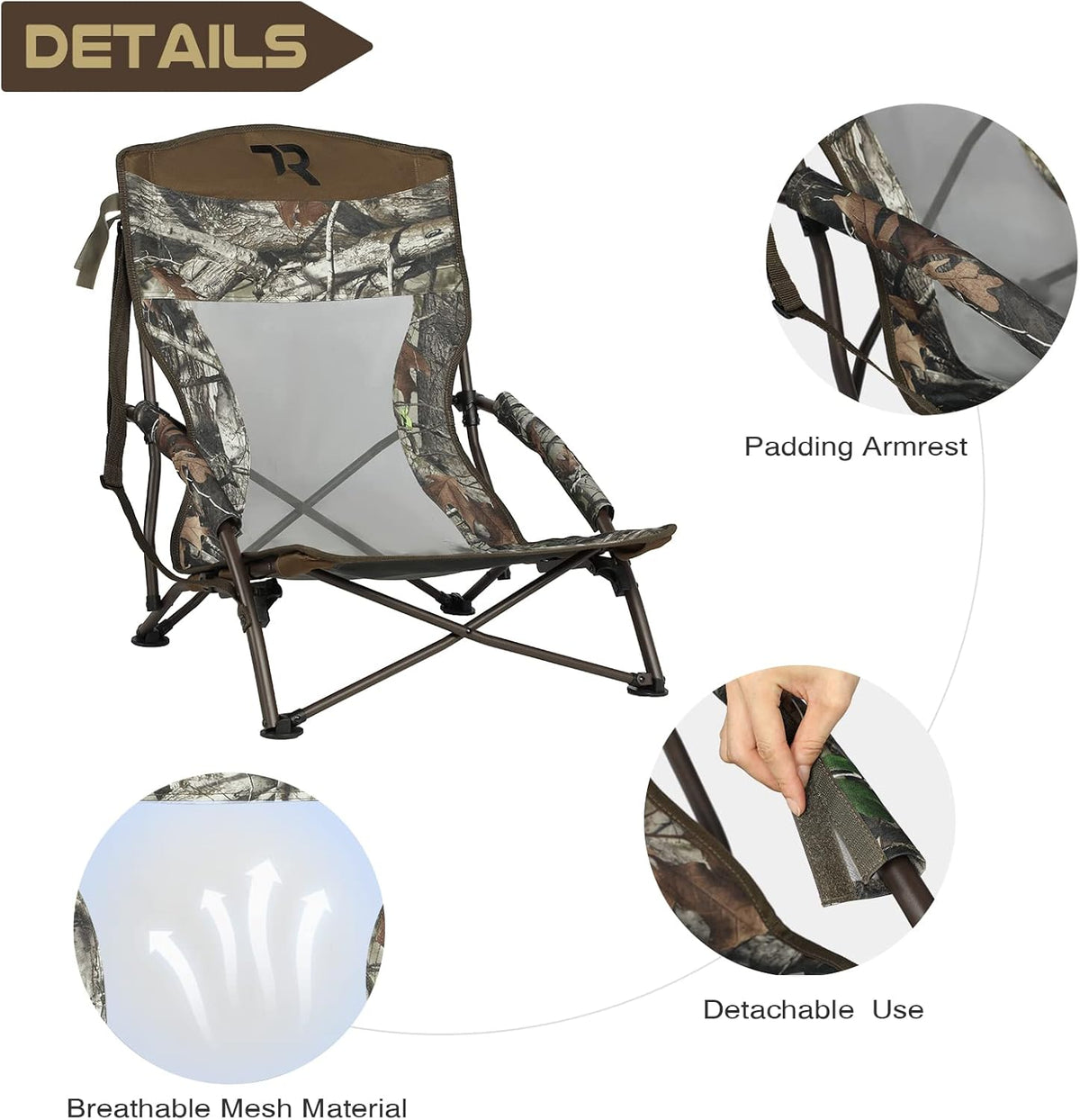 Low-Profile Folding Hunting Chair with Carry Bag P8685