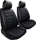 Waterproof Faux Leatherette Car Seat Covers Black Red Full Set X468149