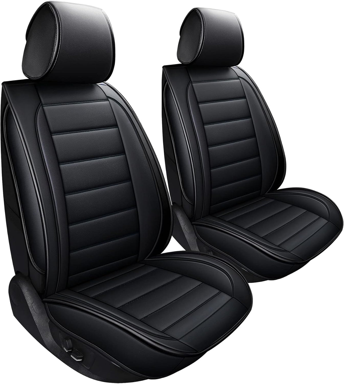 Waterproof Faux Leatherette Car Seat Covers Black Red Full Set X468149