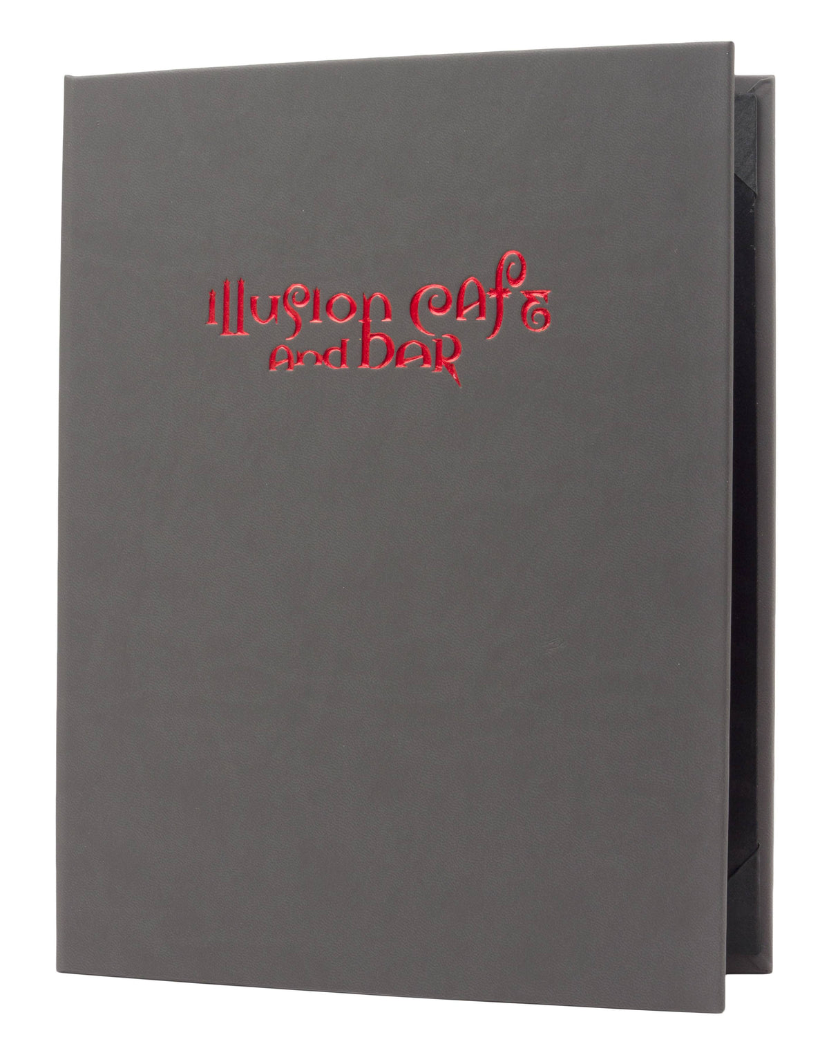 Casebound Menu 8½ x 11 Charcoal Plush T5803