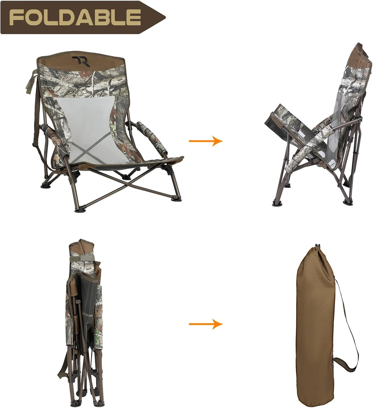 Low-Profile Folding Hunting Chair with Carry Bag P8685
