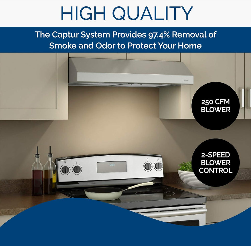 Stainless Steel 24-inch Under Cabinet Range Hood with Light F226