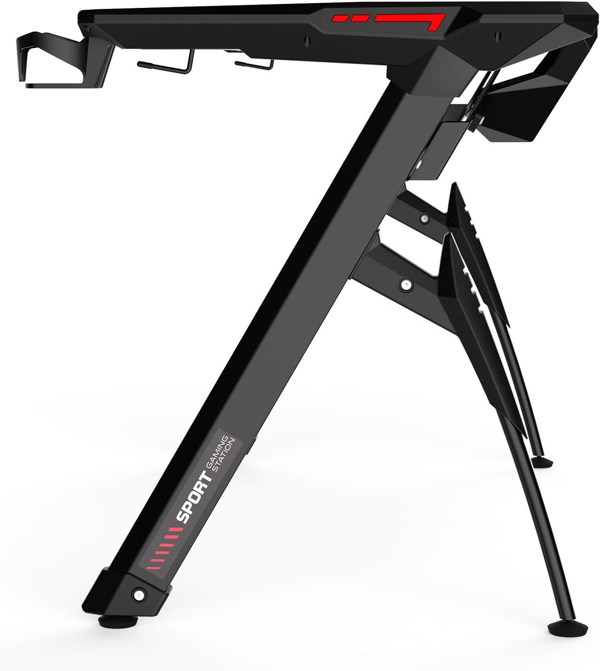 Gaming Style Desk with Cup Holder & Headphone Hook H677717