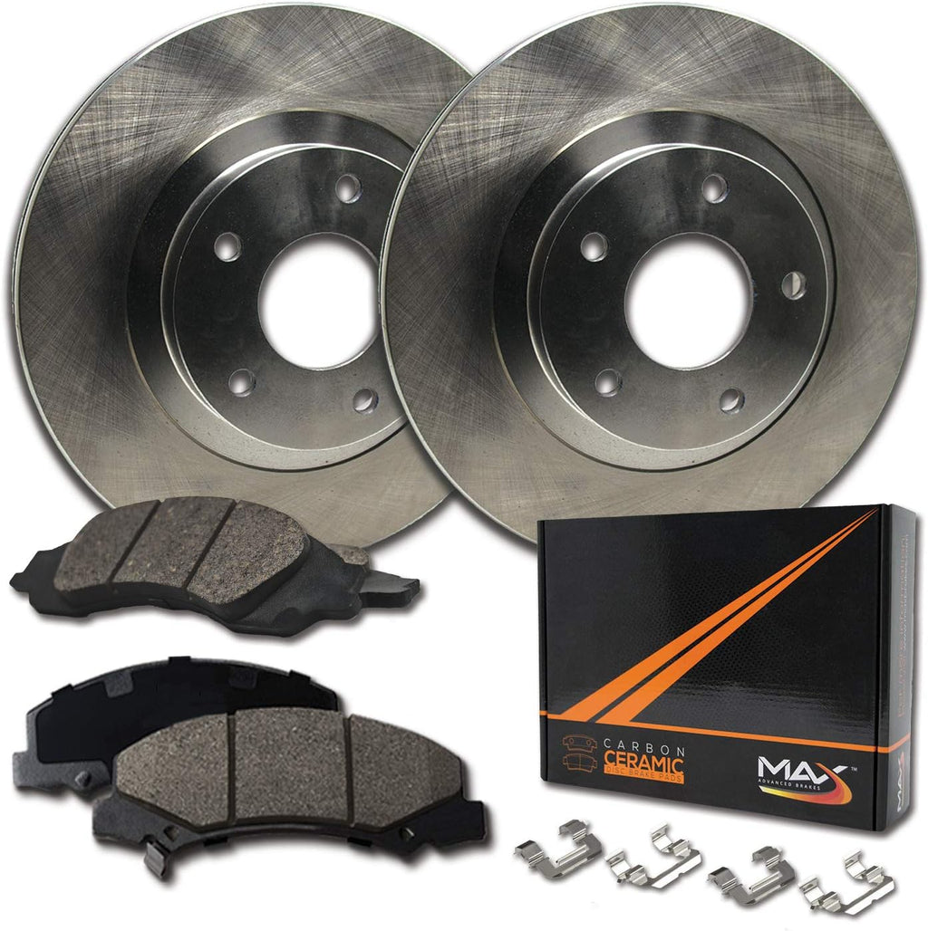 Max Brakes Premium OE Rotors with Carbon Ceramic Pads K12240