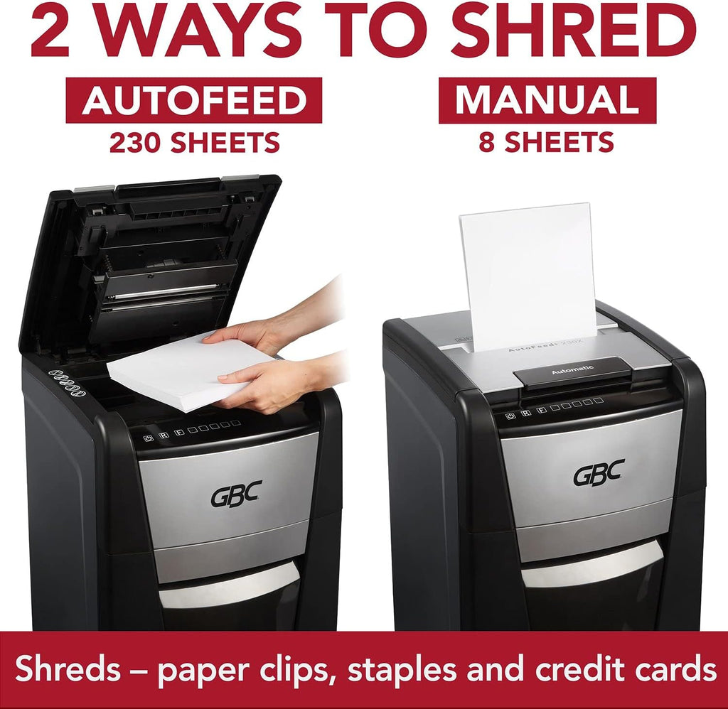 Auto Feed 300 Sheet Capacity Micro-Cut Paper Shredder W234