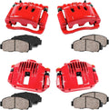 Red Semi-Loaded Calipers and Ceramic Pads Brake Kit I997
