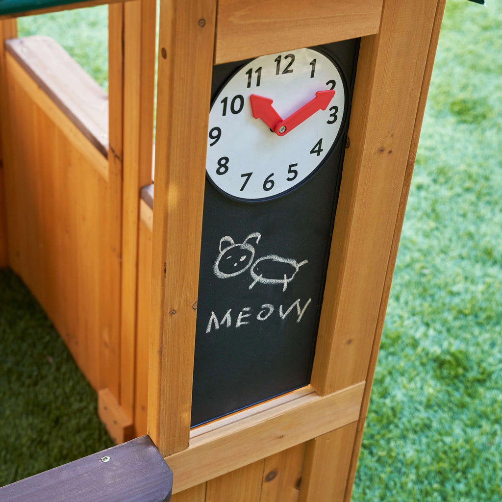 Wooden Outdoor Playhouse with Doorbell M48239