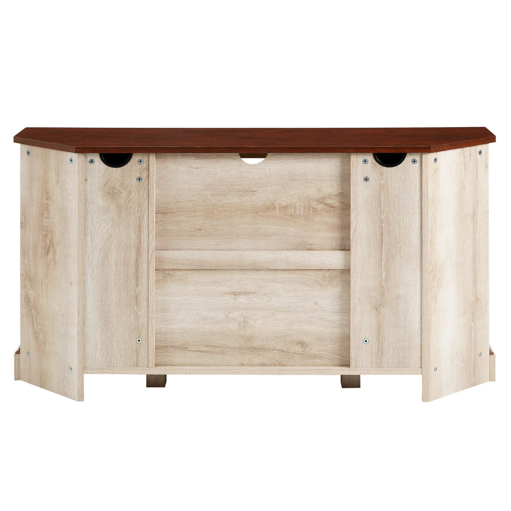 White Oak Corner TV Stand P497140