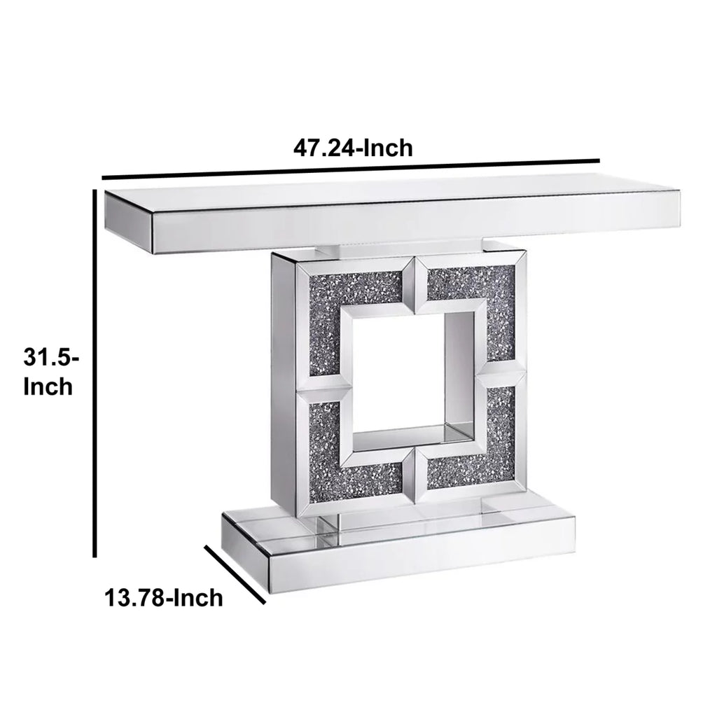 Wood and Mirror Console Table H802