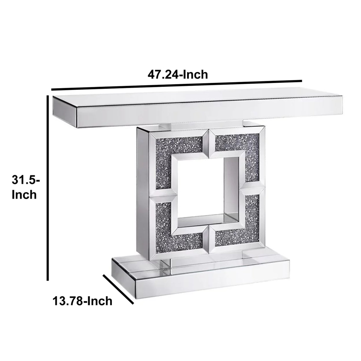 Wood and Mirror Console Table H802