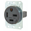 60 A 250V AC Flush Mount Single Outlet Receptacle, Black N483294
