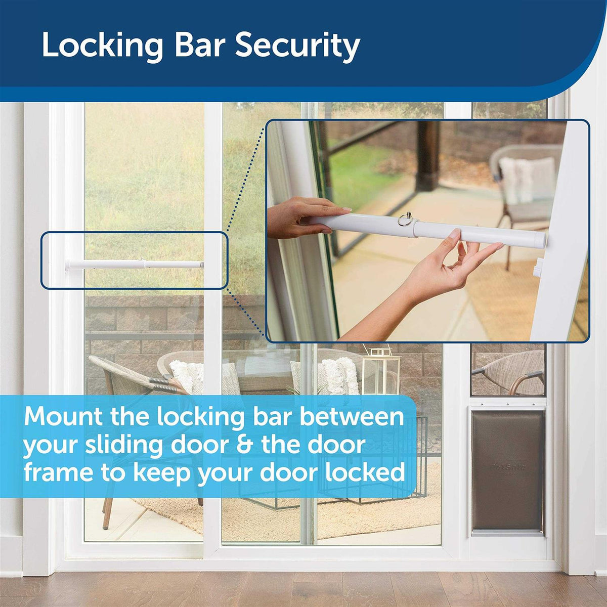 Sliding Glass Pet Door Security Bar B23836