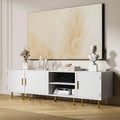 White TV Stand with Storage Cabinet E58449