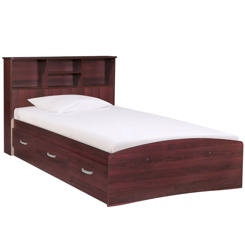 3-Piece Twin Bed 4-Drawer Dresser and Nightstand Set P2647