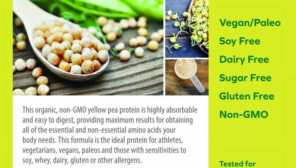 Unflavored Organic Plant Based Pea Protein Powder Z792391