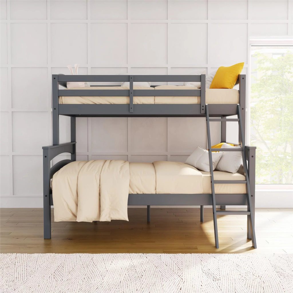 White Convertible Twin-Over-Full Bunk Bed S937010
