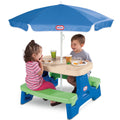 Blue & Green Kids Play Table with Umbrella V389