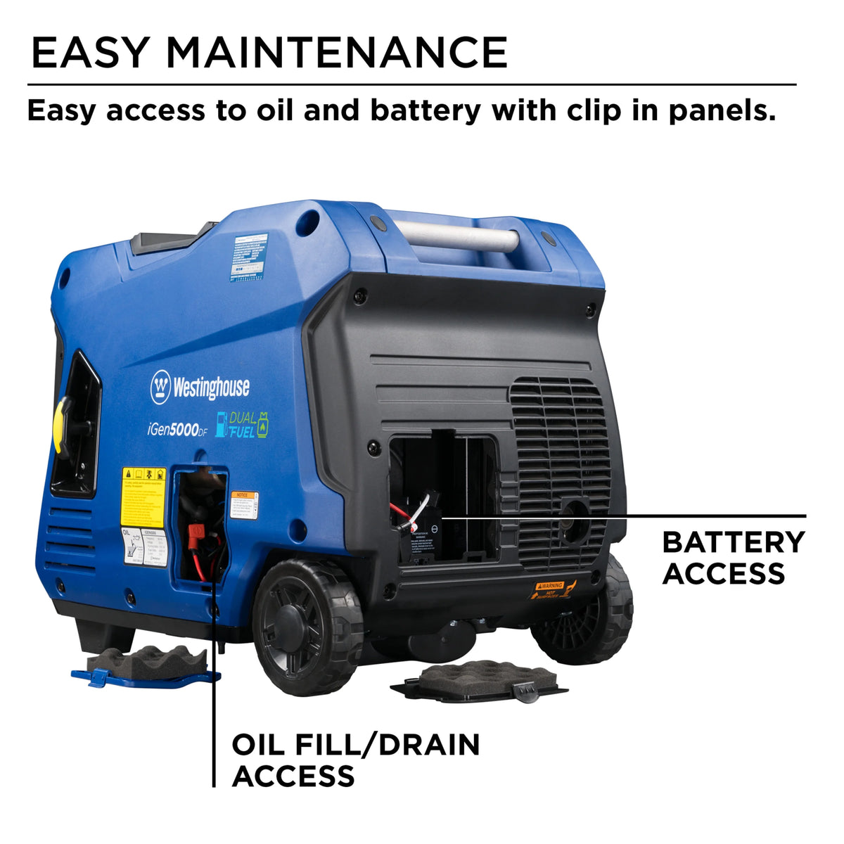 5000 Peak Watt Dual Fuel Portable Inverter Generator A218774