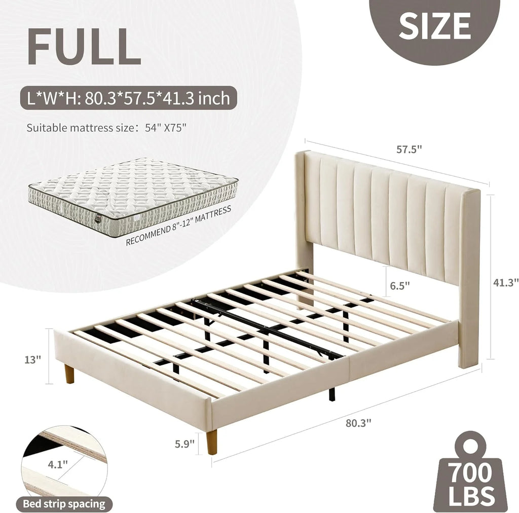 Upholstered Platform Bed Frame Full T88641
