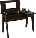 Espresso Wood Vanity Table with Flip Top Mirror M3809