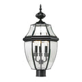 Black 3-Light Post Mount Lantern M2364