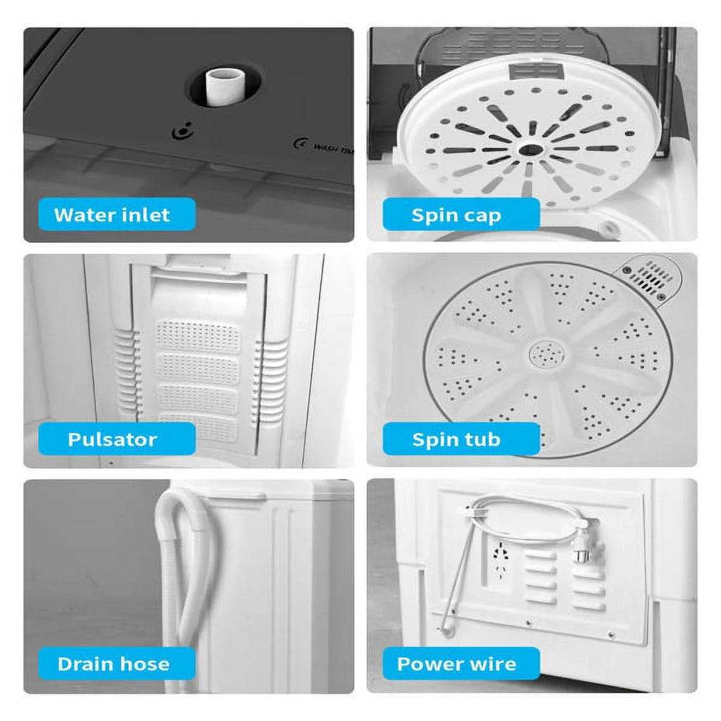Portable 26lbs Washing Machine with Drain Pump D204208