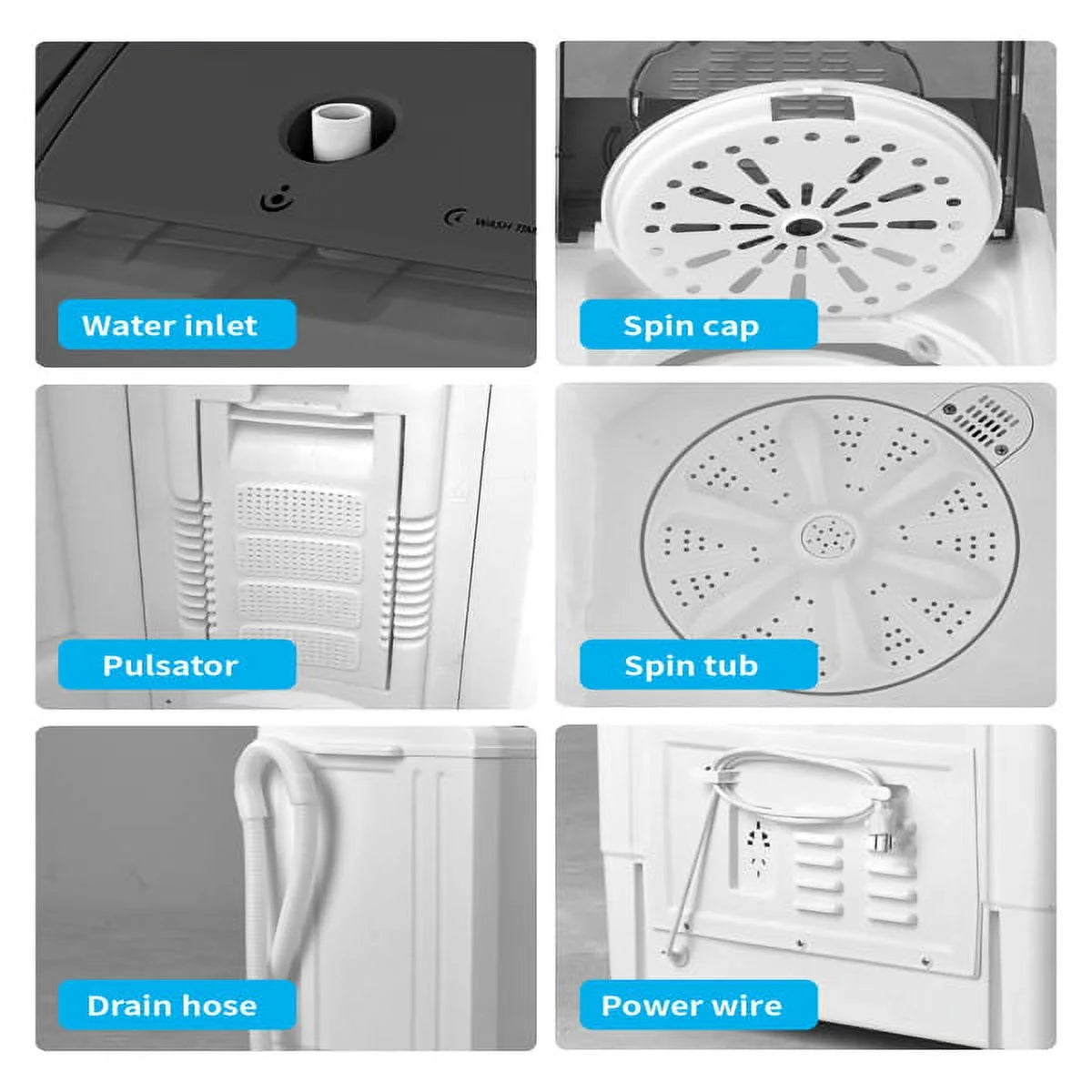 Portable 26lbs Washing Machine with Drain Pump D204208
