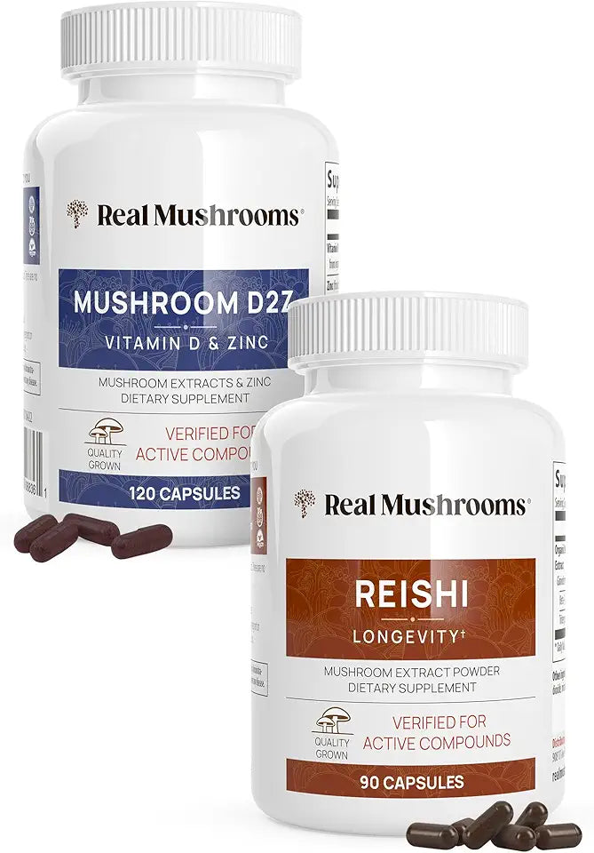 Vitamin D2 Zinc and Reishi Chaga Mushroom Extracts I2142