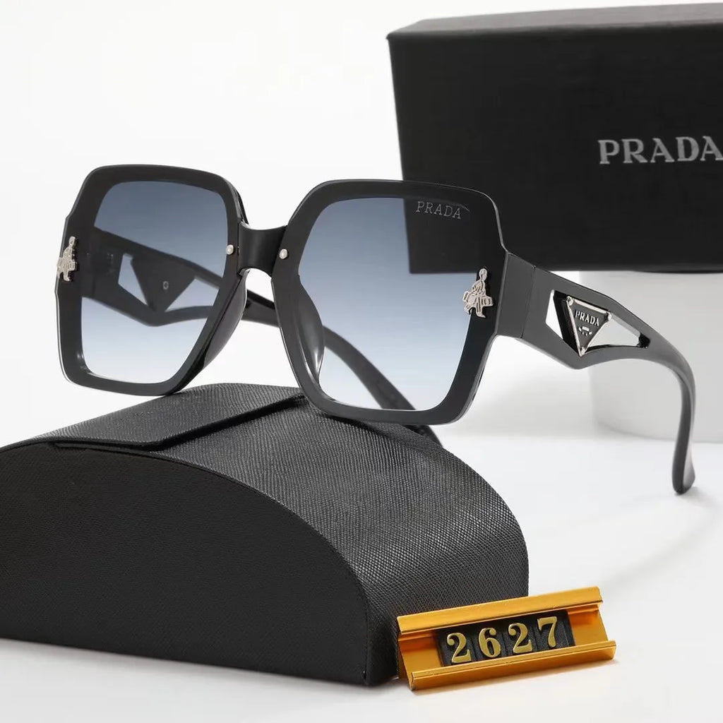 Polarized Triangular Hollow Temple Sunglasses S7387