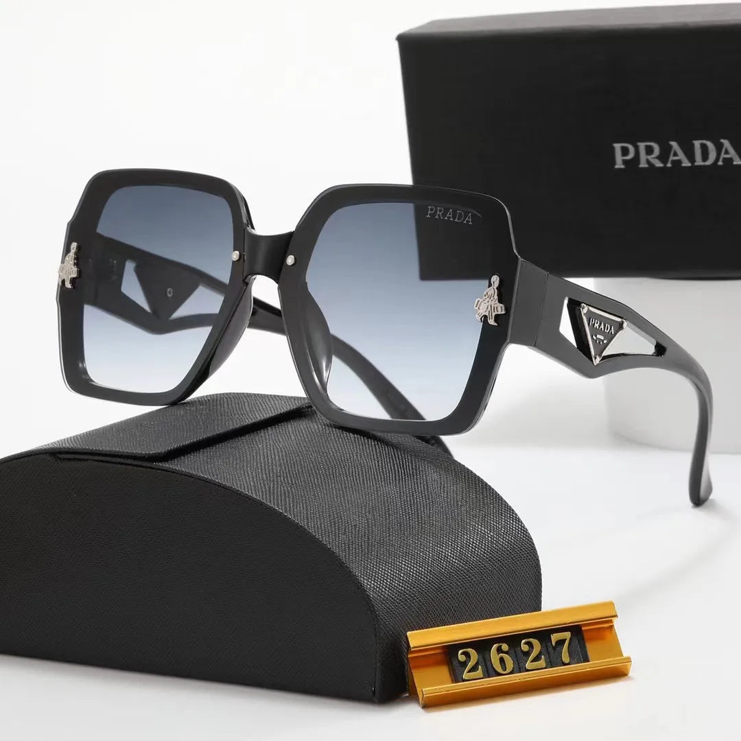 Polarized Triangular Hollow Temple Sunglasses S7387