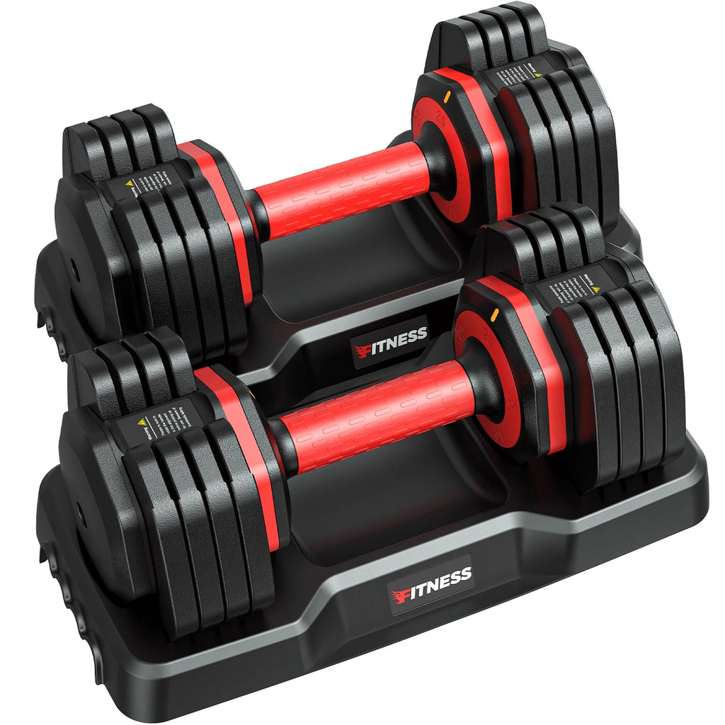 55lb 5 in 1 Adjustable Dumbbell Set with Rack U59641