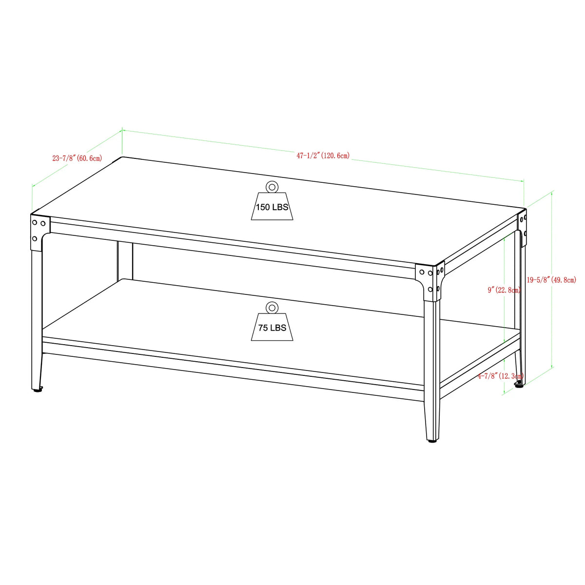 Rustic Dark Walnut Coffee Table J529970