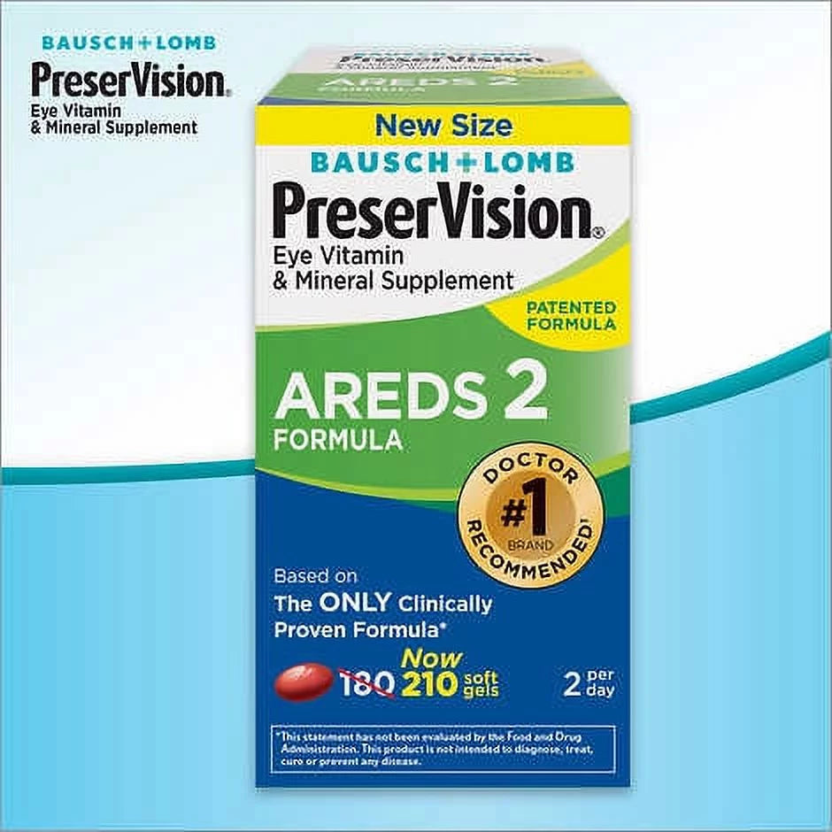 Eye Vitamin and Mineral Supplement 210 Count Mini Soft gels P128