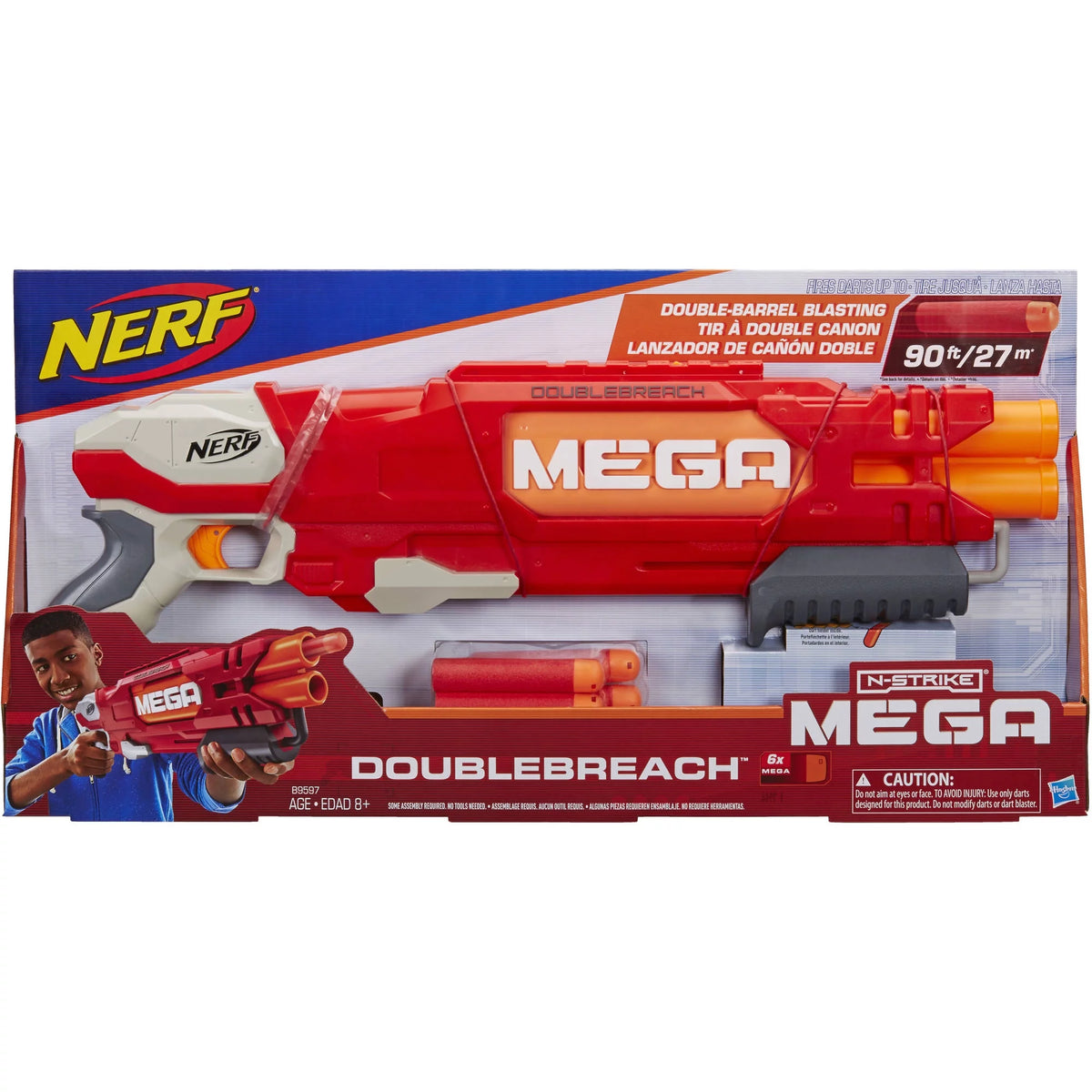 Nerf Mega Blaster with 6 Darts Z47018