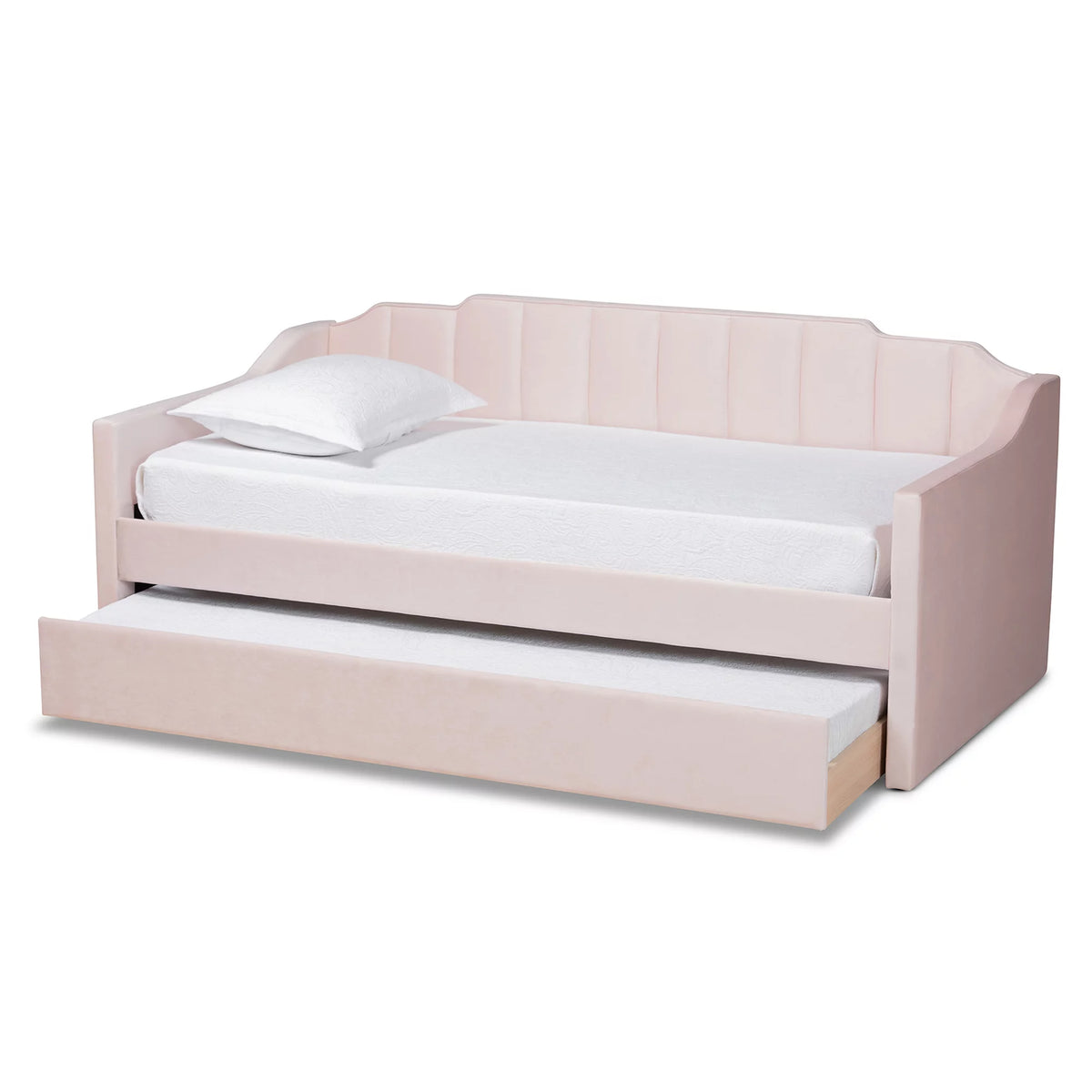 Pink Twin Daybed with Trundle W44219
