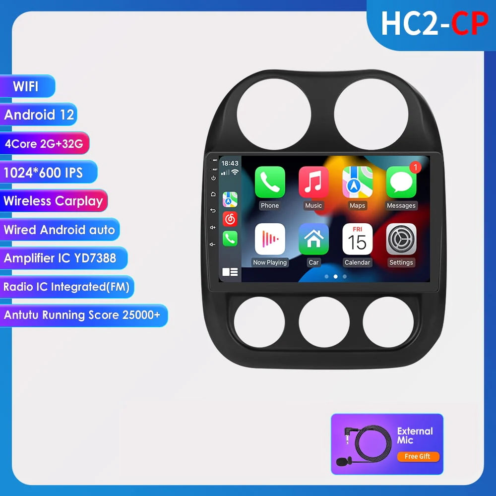 Android 12 2+32GB Car Stereo Radio GPS Navigation CarPlay A542