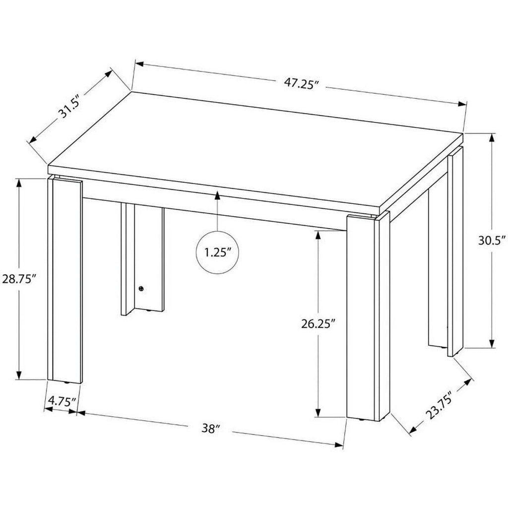 Black Rectangular Laminate Dining Table H813