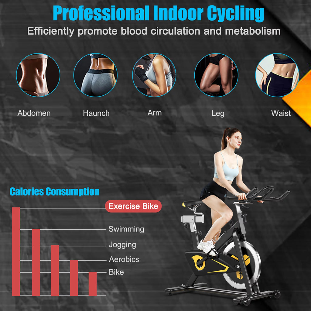 Indoor Cycling Bike Magnetic Exercise Bike Belt Drive R283373
